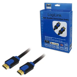 LogiLink KABEL HDMI/HDMI MĘSKI 15M HIGH SPEED WITH ETHERNET GOLDEN PLUG (CHB1115 - Kable miedziane - miniaturka - grafika 2