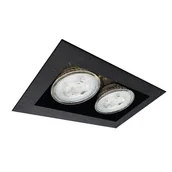 Lampy sufitowe - Prostokątna lampa natynkowa Cage 3034 Shilo punktowa do sypialni czarna - miniaturka - grafika 1