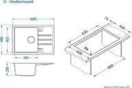 Zlewozmywaki - Alveus Intermezzo 40 biały 11 68x48 z syfonem manualnym - miniaturka - grafika 1