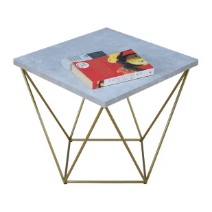 Kwadratowy stolik kawowy beton + złoty E9-P53 - Ławy i stoliki kawowe Kwadratowy stolik kawowy beton + złoty E9-P53 - Ławy i stoliki kawowe - miniaturka - grafika 1