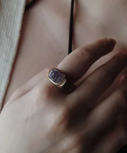 Pierścionek Minimalistyczny Ametyst - Pierścionki Pierścionek Minimalistyczny Ametyst - Pierścionki - miniaturka - grafika 1