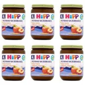 Kaszki dla dzieci - Hipp Przysmak na Dobranoc Kaszka manna z mlekiem i owocami po 4. miesiącu zestaw 6 x 190 g Bio - miniaturka - grafika 1