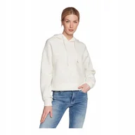 Bluzy damskie - GUESS BLUZA DAMSKA Z KAPTUREM NEW ALISA HOODED SWEATSHIRT ECRU r.XS - miniaturka - grafika 1