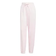 Spodnie rowerowe - adidas Kobiety ESSENTIALS LINEAR FRENCH TERRY CUFFED PANTS, clear pink/white, XXS - miniaturka - grafika 1