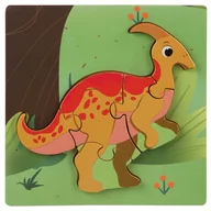 Puzzle - Układanka drewniana DINOZAUR dla dzieci puzzle EDUKACYJNA 5 elementów - miniaturka - grafika 1