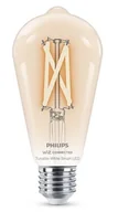 Systemy inteligentnych domów - Philips Smart filament przezroczysta E27 ST64 7 W 60 W, WW-CW - miniaturka - grafika 1