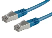 Kable miedziane - Rotronic ROLINE Category 5e FTP Cable, niebieski 0,5 m 21.15.0384 - miniaturka - grafika 1