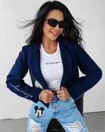 Marynarki i żakiety damskie - Marynarka damska OLAVOGA MINOR 2024 granat M - Fashionplace - miniaturka - grafika 1