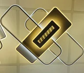 Lampy sufitowe - Hanging LED lamp BALTIK GAISMA, 2 x 96 W, 3000-6500K, 11520 lm, dim, 85x60x8 cm, with remote control - miniaturka - grafika 1