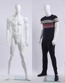 Manekiny wystawowe - MA120-B biały błyszczący lakierowany abstrakcyjny manekin mężczyzna manekin mężczyzna abstrakcyjny Egghead - miniaturka - grafika 1