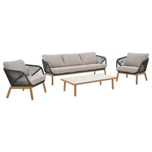 Meble ogrodowe Auro zestaw wypoczynkowy sofa 2 fotele stolik Esti&Esta - Meble ogrodowe - miniaturka - grafika 1