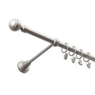 Karnisze - Karnisz pojedynczy 16 mm I srebro mat 200 cm żabki paola - miniaturka - grafika 1