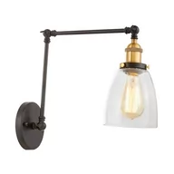 Lampy ścienne - Lumina Deco Lampa Ścienna Kinkiet Loftowy Czarny Barton W2 - miniaturka - grafika 1