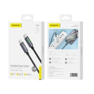 Kable USB - FONENG kabel XS08 USB-C - USB-C PD 60W 1.2M Czarny - miniaturka - grafika 1