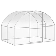 Akcesoria do hodowli zwierząt - shumee shumee Klatka zewnętrzna dla kurcząt 3x2x2 m stal galwanizowana - miniaturka - grafika 1