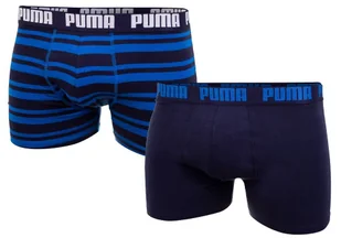 PUMA BOKSERKI MĘSKIE 2 PARY BOXERS BLUE/NAVY 907838 03 - Rozmiar: M - Majtki męskie - miniaturka - grafika 1
