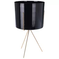 Donice - Donica czarna osłonka ze stojakiem 22 cm - miniaturka - grafika 1