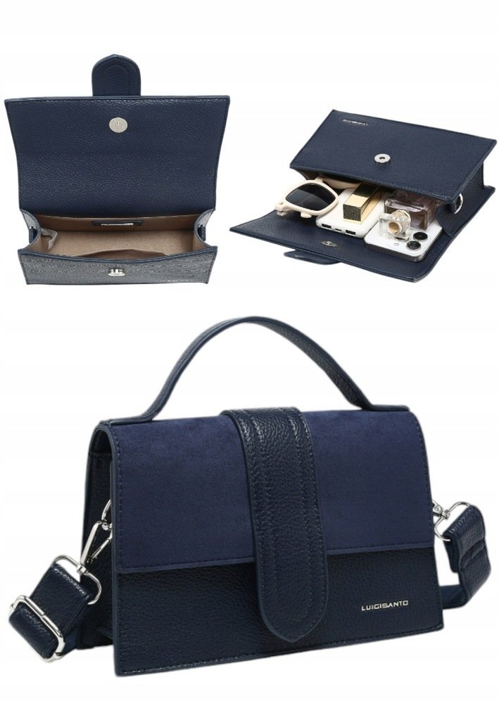 Elegancka Torebka Torba Damska Listonoszka LUIGISANTO HS24015 Blue