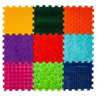 Zabawki sensoryczne - Mata Sensoryczna Do Masażu Stóp Dinozaury 9 Elementów - miniaturka - grafika 1