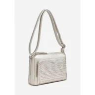 Torebki damskie - Złota Ażurowa Listonoszka Torebka Damska LUIGISANTO Pasek Stylowa Pojemna - miniaturka - grafika 1