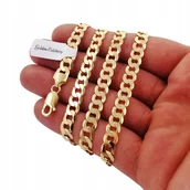 Łańcuszki - Złoty Męski Łańcuszek Pancerka Pełny 925/585 50Cm - miniaturka - grafika 1