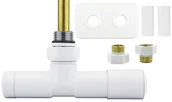 Zawory i kraniki - Zawór jednootworowy regulacyjny UNICO biały mat All in one prawy GZ1/2 rozeta zespolona prostokątna - miniaturka - grafika 1