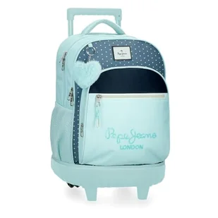Pepe Jeans Dalma Compact Plecak 2 koła Niebieski 32x43x21 cm Poliester by Joumma Bags, Niebieski, 32x43x21 cms, Kompaktowy plecak 2 koła - Plecaki - miniaturka - grafika 1