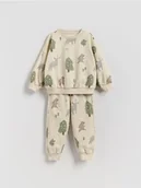 Bluzy i sweterki niemowlęce - Reserved - Dzianinowy komplet - kremowy - miniaturka - grafika 1