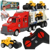 Zabawki zdalnie sterowane - Zdalnie Sterowana Ciężarówka Laweta Tir + Pojazdy U953 - miniaturka - grafika 1