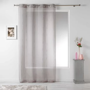 Douceur d'intérieur Firana na przelotkach taupe LINAHE 140 x 240 cm B074C123VB - Firany - miniaturka - grafika 1