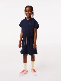 Lacoste Sukienka codzienna EJ5299 Granatowy Regular Fit - Sukienki i spódniczki dla dziewczynek - miniaturka - grafika 1