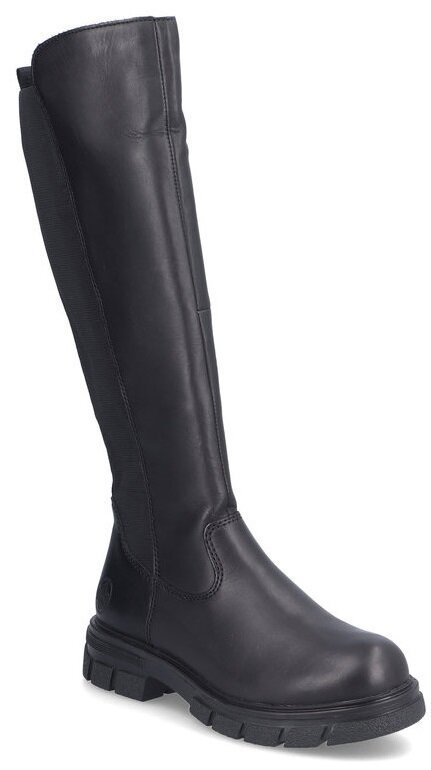 Kozaki damskie Rieker Z9158-00 zimowe czarne skórzane ocieplane -39