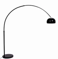 Lampy stojące - Lumina Deco AZURRO B1 lampa podłogowa czarna na wysięgniku z granitową podstawą E27 - miniaturka - grafika 1