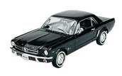 Samochody i pojazdy dla dzieci - WELLY 1964 1/2 FORD MUSTANG COUPE CZARNY 1:24 SAMOCHÓD NOWY METALOWY MODEL - miniaturka - grafika 1