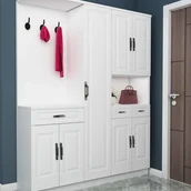 Zawiasy, okucia i inne akcesoria - Zestaw 2 klamek w kształcie litery D do furtek ogrodowych drewnianych, czarny, 200 mm - miniaturka - grafika 1