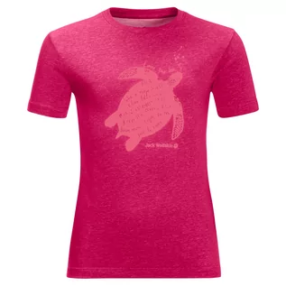 Koszulki dla dziewczynek - Jack Wolfskin T-shirt dziecięcy OCEAN TURTLE T K orchid - grafika 1