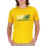 Koszulki sportowe męskie - Koszulka New Balance MT23904VGL - żółta - miniaturka - grafika 1