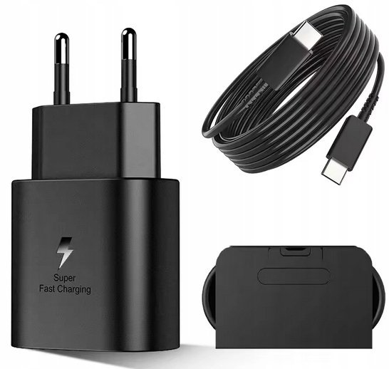 SZYBKA LADOWARKA SIECIOWA TELEFONU DLA SAMSUNG 25W + KABEL USB-C 1M