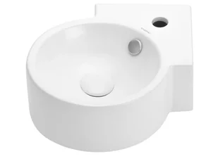 Umywalka ścienna Uptrend Edge 44x37 cm okrągła biały połysk STR4296 - Umywalki - miniaturka - grafika 1