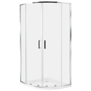 Beliani Kabina prysznicowa JUKATAN 90 x 90 x 185 cm Srebrny - Kabiny prysznicowe - miniaturka - grafika 1