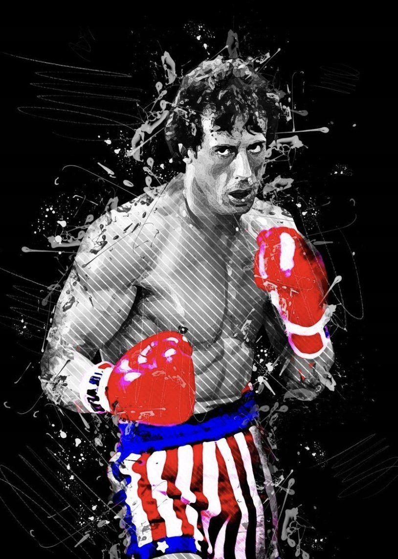 PODKŁADKA POD MYSZ Nadruk 22x18 cm Rocky Balboa Sylvester Stallone Prezent