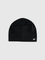 Czapki męskie - 4F Czapka z wełny merino uniseks - czarna L/XL - miniaturka - grafika 1