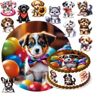 Batoniki - OPŁATEK NA TORT PIESKI + TEKST + DODATKI JADALNA DEKORACJA - miniaturka - grafika 1