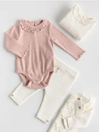 Body dla niemowląt - Reserved - Prążkowane body 2 pack - brudny róż - miniaturka - grafika 1