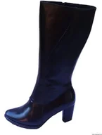 Kozaki damskie - BnW Kozaki ze skóry cholewka 48 cm słupek 7 cm - miniaturka - grafika 1