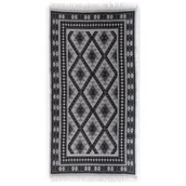 Dywany - Dywan Kilim 70 x 140 cm ramka antracytowy - miniaturka - grafika 1