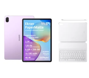 Huawei MatePad 11,5" 2025 8/256GB Wi-Fi Fioletowy + Klawiatura Biała + TAO14KCMGB - Tablety - miniaturka - grafika 1