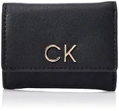 Portfele - Calvin Klein Damski portfel Re-Lock Tri-Fold, - Ck czarny - One Size - miniaturka - grafika 1