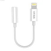 Kable - Kabel Vipfan L07 Lightning do mini jack 3.5mm AUX, 10cm (biały) - miniaturka - grafika 1