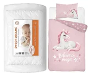 Pościel dla dzieci - Komplet pościeli 100x135 do łóżeczka 4el z kołdrą i poduszką wyprawka - miniaturka - grafika 1